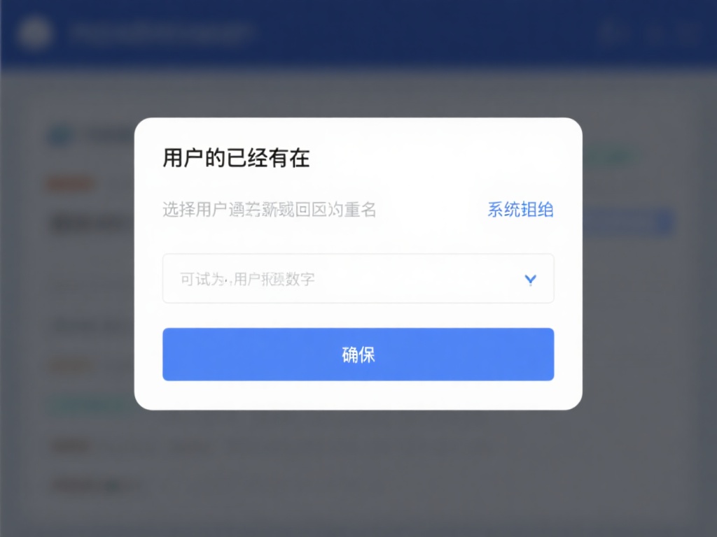 用户名已存在：在选择用户名时，可能会因为重名而被系